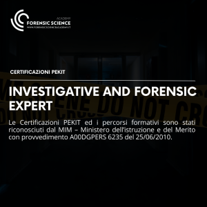 Certificazione - PEKIT Investigative and Forensic Expert